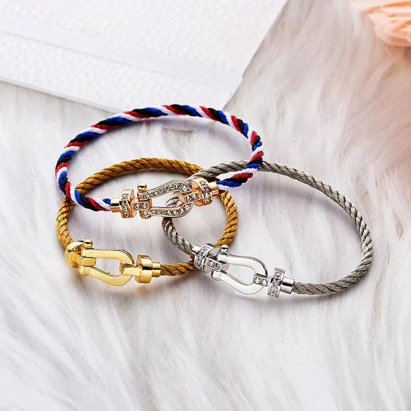 [Riva Jewelry]FORCE LARGE HORSESHOE BRACELET - GOLD