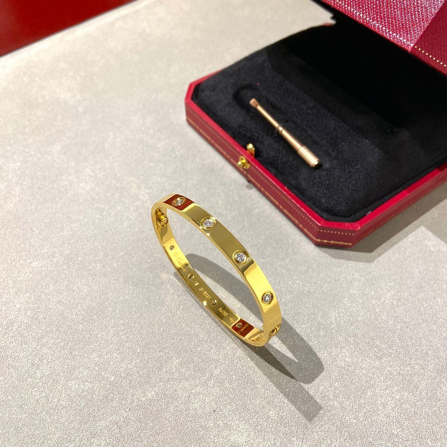 [Riva Jewelry]CLASSIC 6.1MM LOVE BANGLE - 10-DIAMOND