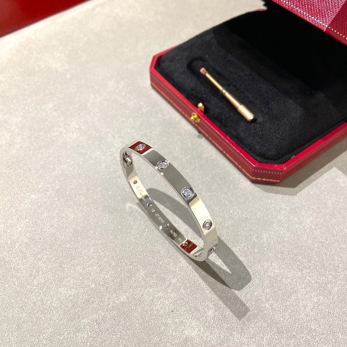 [Riva Jewelry]CLASSIC 6.1MM LOVE BANGLE - 10-DIAMOND