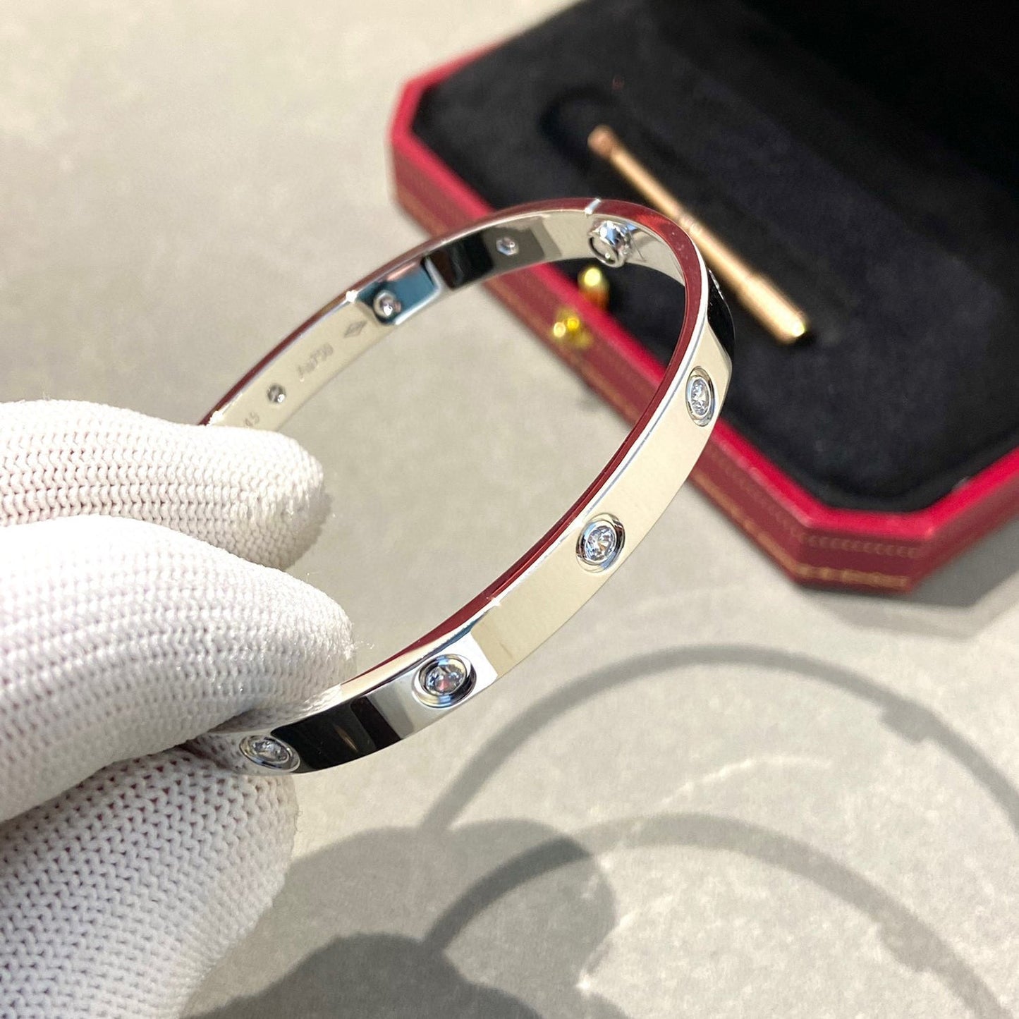 [Riva Jewelry]CLASSIC 6.1MM LOVE BANGLE - 10-DIAMOND