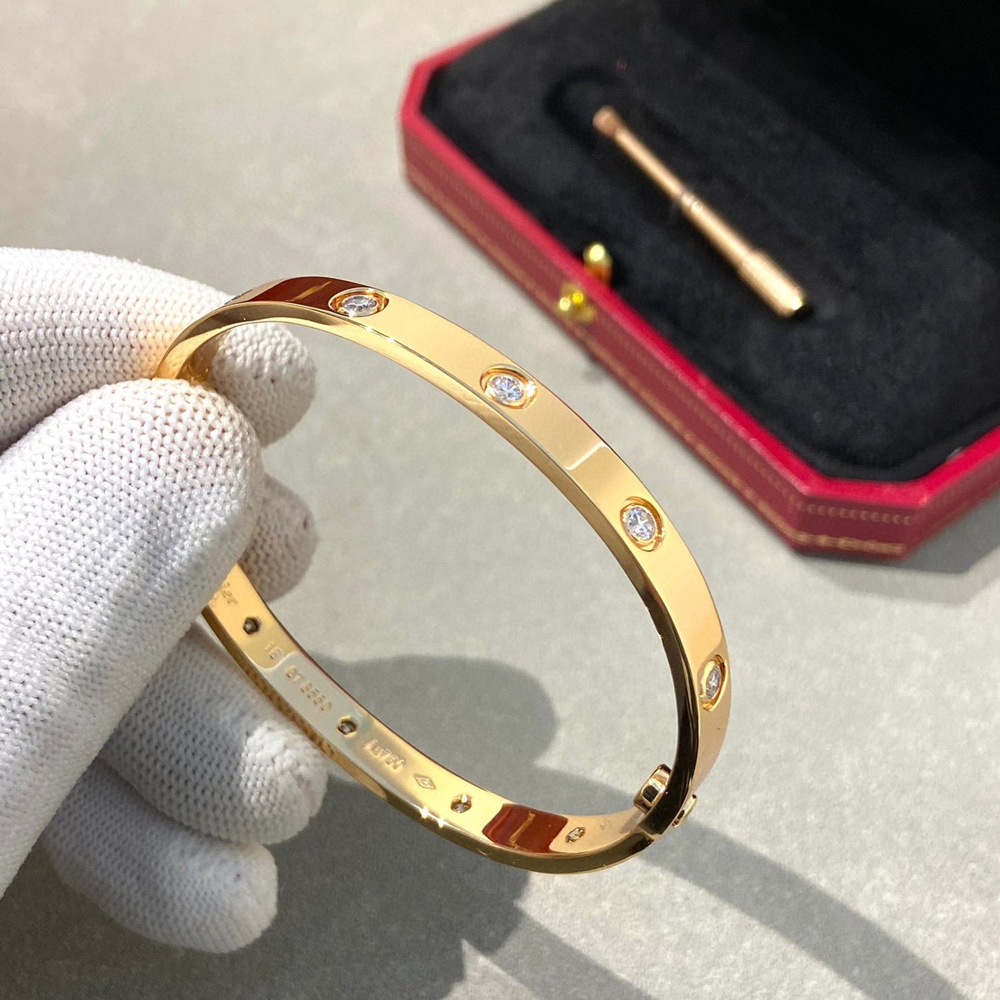 [Riva Jewelry]CLASSIC 6.1MM LOVE BANGLE - 10-DIAMOND