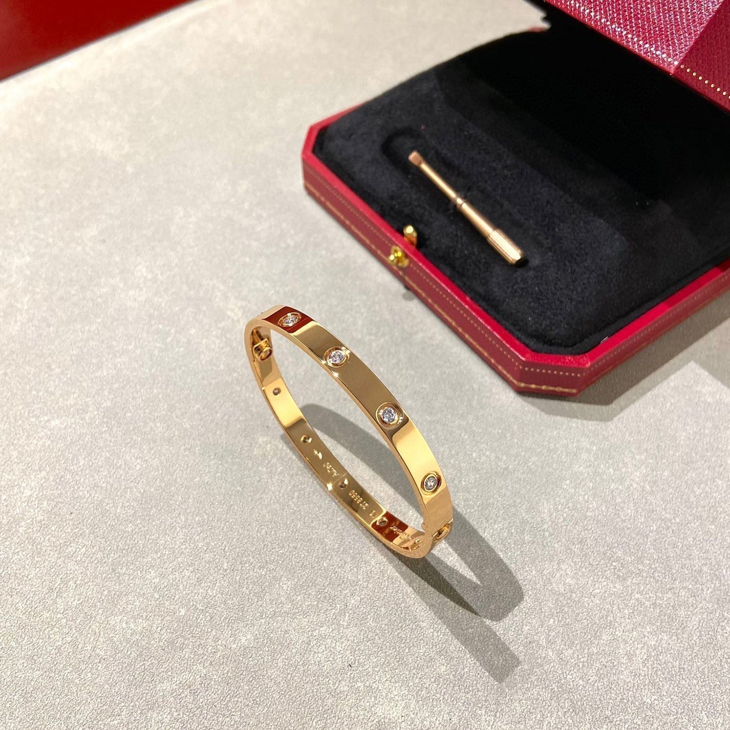 [Riva Jewelry]CLASSIC 6.1MM LOVE BANGLE - 10-DIAMOND