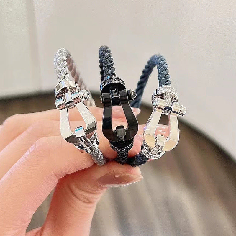 [Riva Jewelry]FORCE LARGE HORSESHOE BRACELET - GOLD