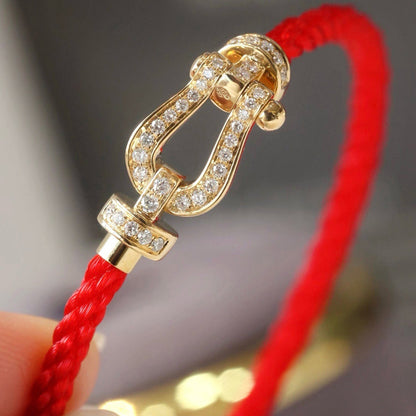 [Riva Jewelry]FORCE LARGE HORSESHOE FULL DIAMOND BRACELET - ROSE GOLD