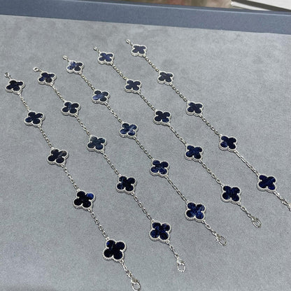 [Riva Jewelry]LUCKY CLOVER 5-MOTIF BRACELET - PIETERSITE COLLECTION
