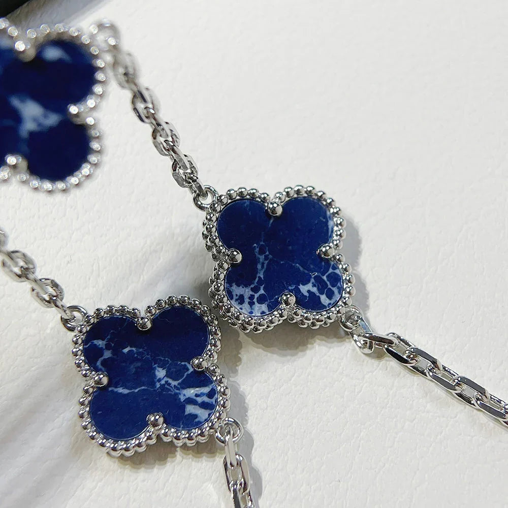 [Riva Jewelry]LUCKY CLOVER 5-MOTIF BRACELET - PIETERSITE COLLECTION