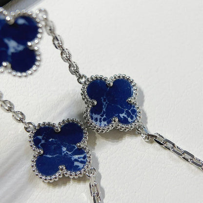 [Riva Jewelry]LUCKY CLOVER 5-MOTIF BRACELET - PIETERSITE COLLECTION