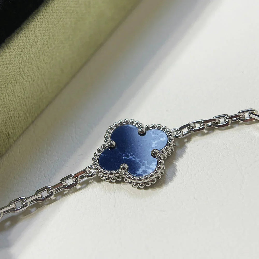 [Riva Jewelry]LUCKY CLOVER 5-MOTIF BRACELET - PIETERSITE COLLECTION
