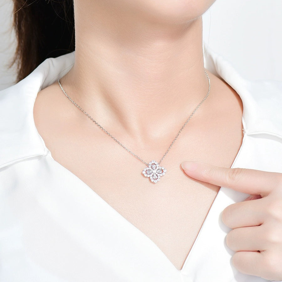 [Riva Jewelry]LOOP NECKLACE FULL MOTIF DIAMOND 16MM MULTIPLE COLORS