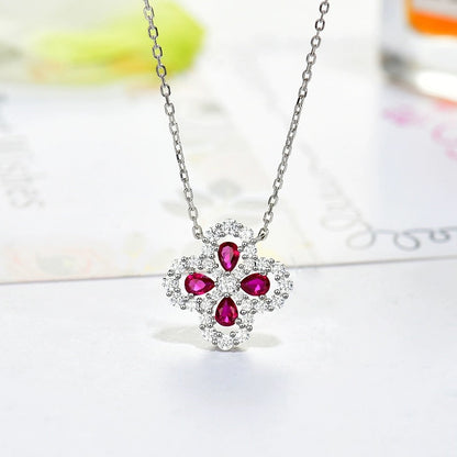 [Riva Jewelry]LOOP NECKLACE FULL MOTIF DIAMOND 16MM MULTIPLE COLORS