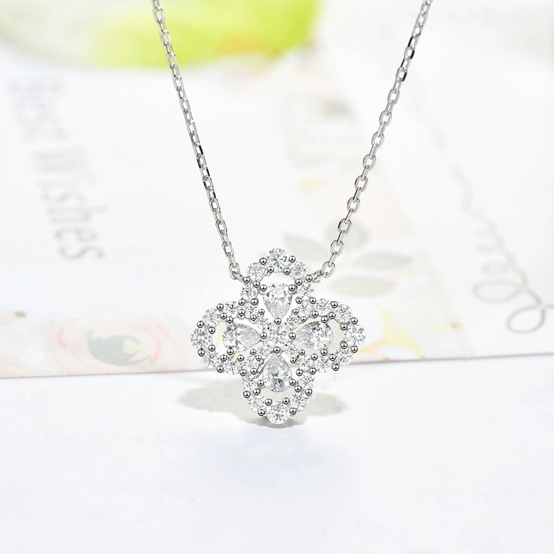 [Riva Jewelry]LOOP NECKLACE FULL MOTIF DIAMOND 16MM MULTIPLE COLORS