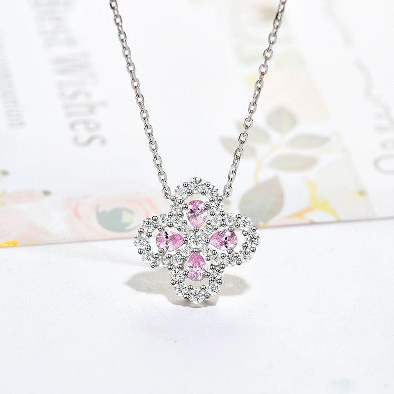 [Riva Jewelry]LOOP NECKLACE FULL MOTIF DIAMOND 16MM MULTIPLE COLORS