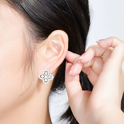 [Riva Jewelry]LOOP EARRINGS FULL MOTIF DIAMOND 16MM