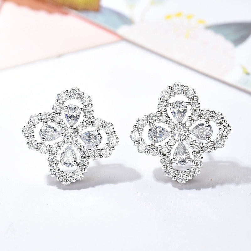 [Riva Jewelry]LOOP EARRINGS FULL MOTIF DIAMOND 16MM