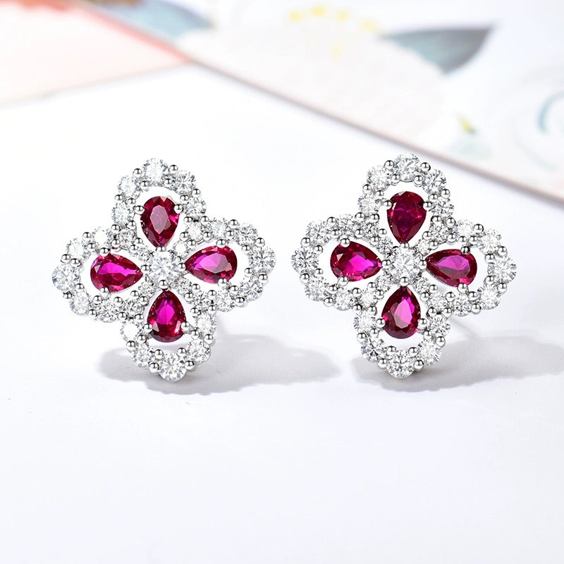 [Riva Jewelry]LOOP EARRINGS FULL MOTIF DIAMOND 16MM