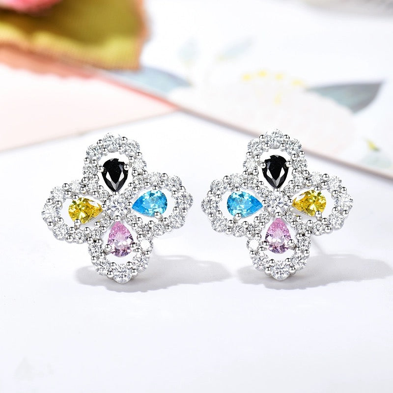 [Riva Jewelry]LOOP EARRINGS FULL MOTIF DIAMOND 16MM