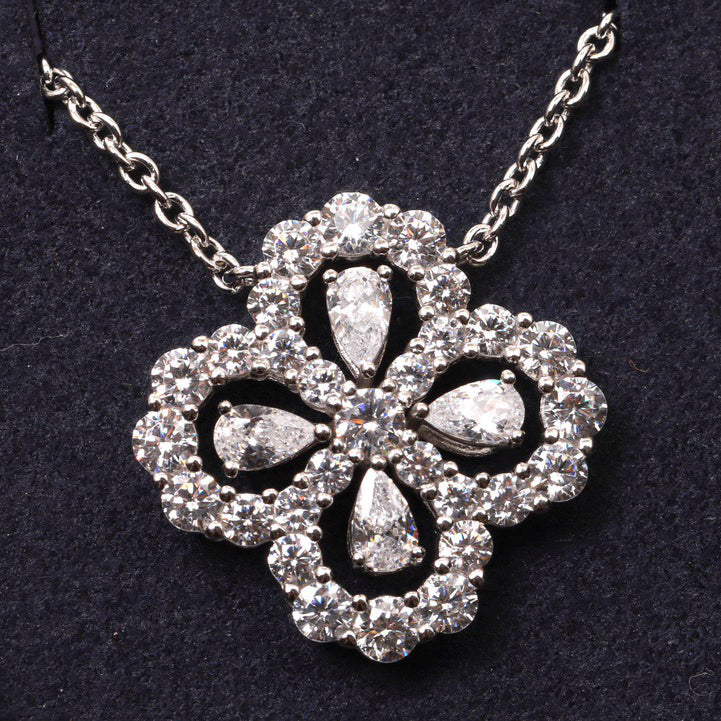 [Riva Jewelry]LOOP NECKLACE FULL MOTIF DIAMOND 16MM MULTIPLE COLORS