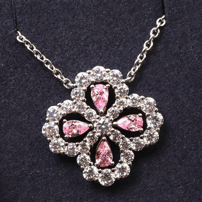 [Riva Jewelry]LOOP NECKLACE FULL MOTIF DIAMOND 16MM MULTIPLE COLORS