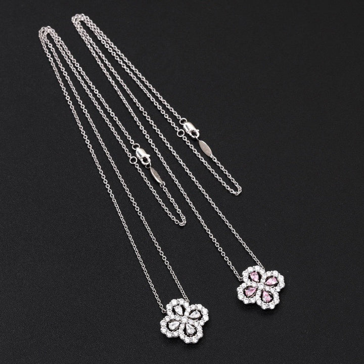 [Riva Jewelry]LOOP NECKLACE FULL MOTIF DIAMOND 16MM MULTIPLE COLORS