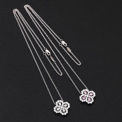 [Riva Jewelry]LOOP NECKLACE FULL MOTIF DIAMOND 16MM MULTIPLE COLORS