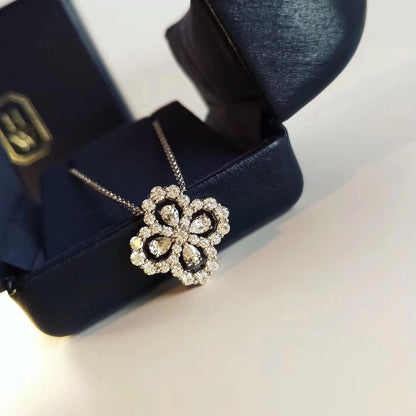 [Riva Jewelry]LOOP NECKLACE FULL MOTIF DIAMOND 16MM MULTIPLE COLORS
