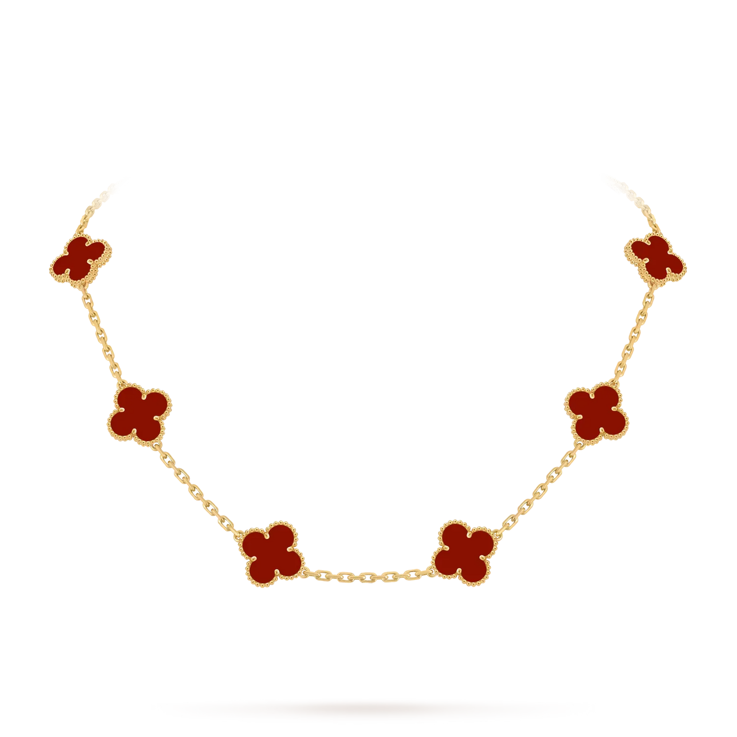 [Riva Jewelry]CLASSIC LUCKY 10-MOTIF CLOVER NECKLACE GOLD COLLECTION