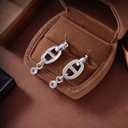 [Riva Jewelry]HM CHAINE DIAMOND EARRINGS