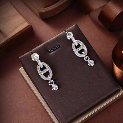 [Riva Jewelry]HM CHAINE DIAMOND EARRINGS