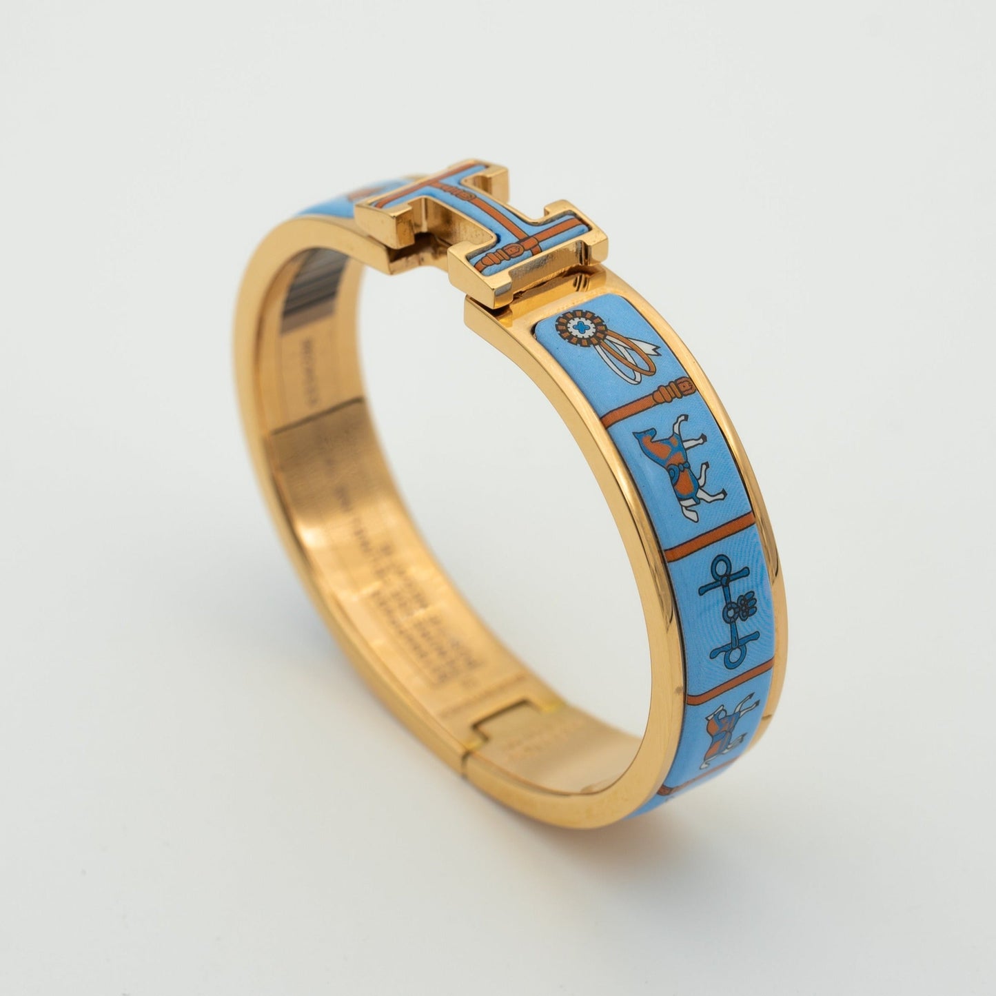 [Riva Jewelry]H ROSE GOLD BRACELET BLUE CERAMIC