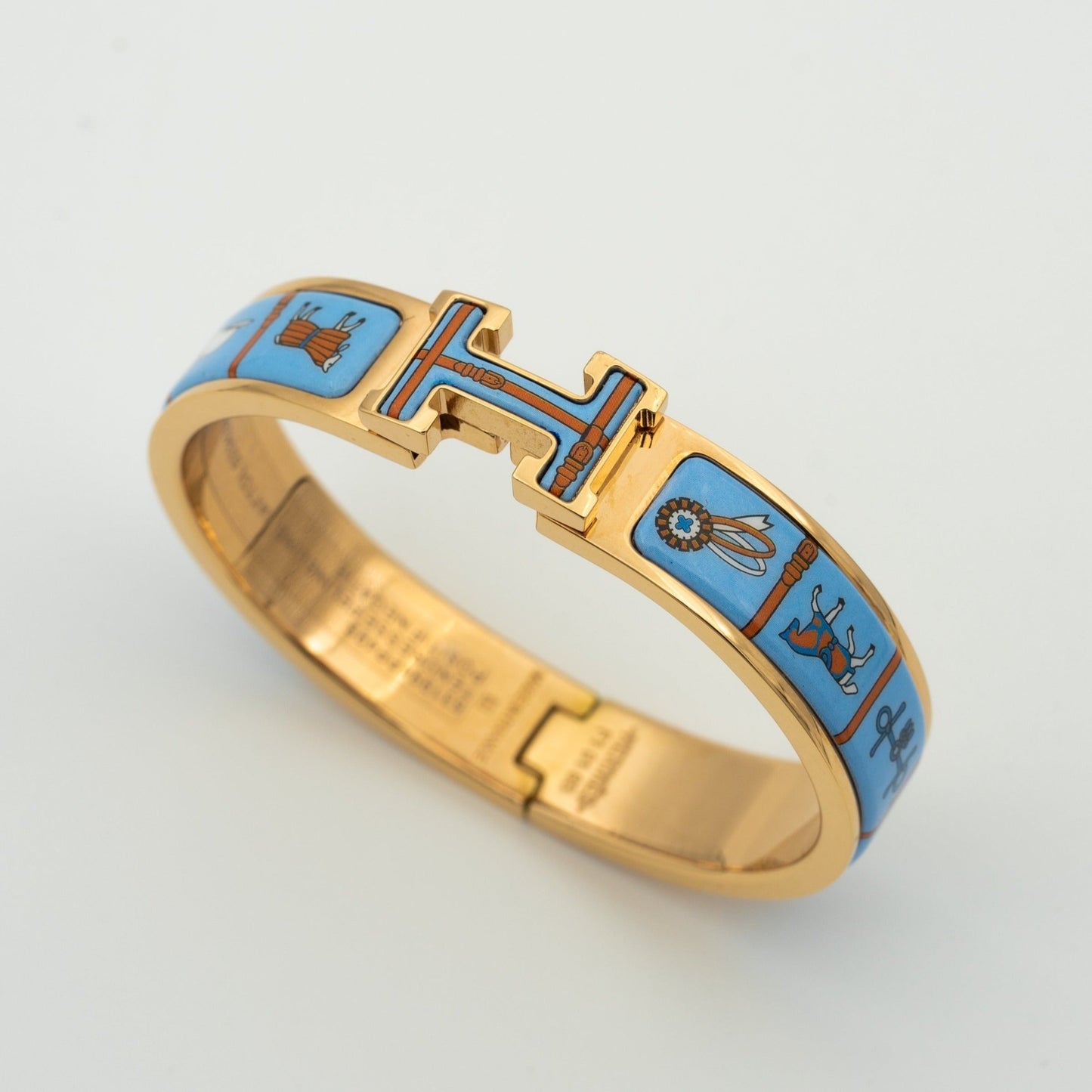 [Riva Jewelry]H ROSE GOLD BRACELET BLUE CERAMIC