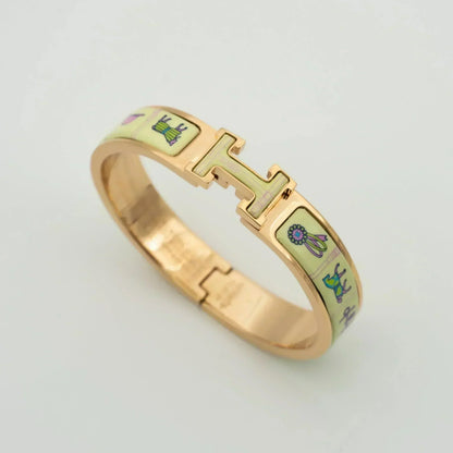 [Riva Jewelry]H ROSE GOLD BRACELET CREAM CERAMIC