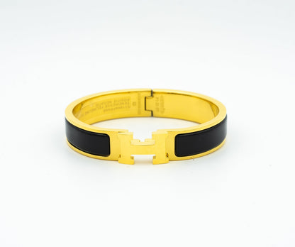 [Riva Jewelry]H BLACK BRACELET