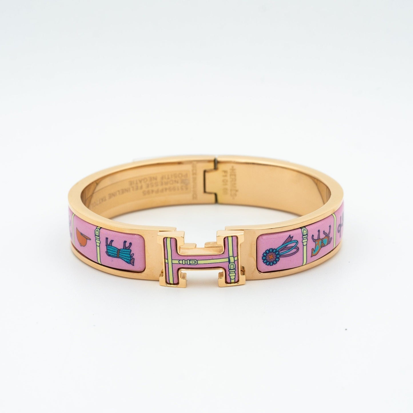 [Riva Jewelry]H ROSE GOLD BRACELET PINK CERAMIC