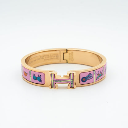 [Riva Jewelry]H ROSE GOLD BRACELET PINK CERAMIC