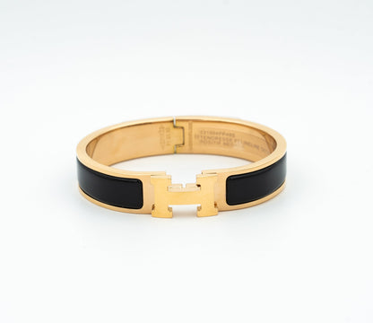 [Riva Jewelry]H BLACK BRACELET
