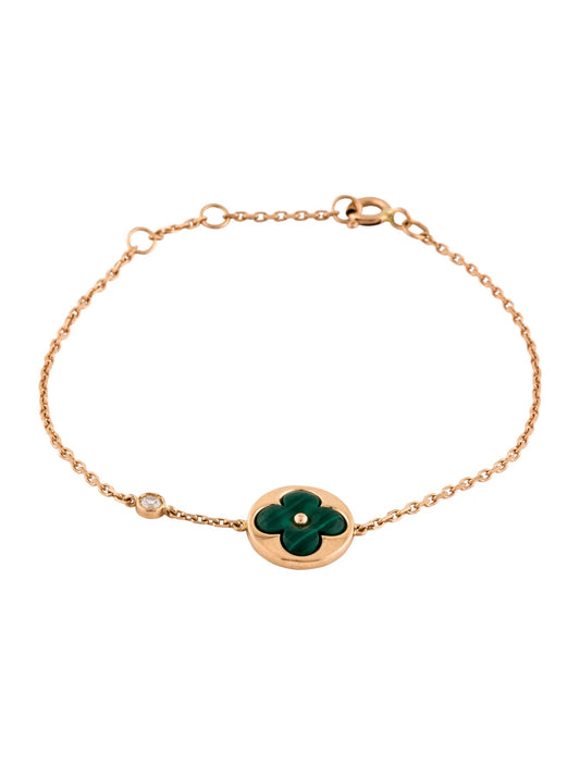 [Riva Jewelry]SUN MALACHITE 1 DIAMOND ROSE GOLD BRACELET
