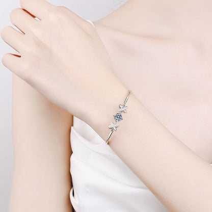 [Riva Jewelry]ELEGANT BOW-KNOT MOISSANITE BRACELET
