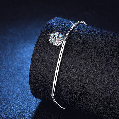 [Riva Jewelry]ELEGANT HALF-MOON CURVE MOISSANITE BRACELET
