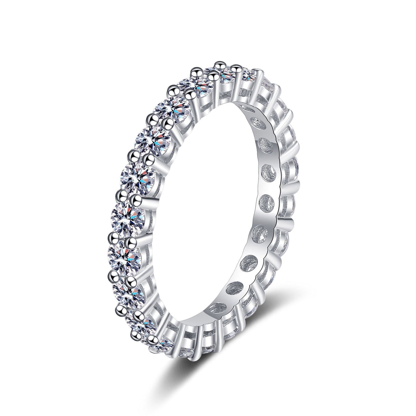 [Riva Jewelry]LUXURIOUS 2.2 CARAT FULL ETERNITY MOISSANITE RING