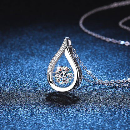 [Riva Jewelry]DANCING WATER DROP MOISSANITE NECKLACE