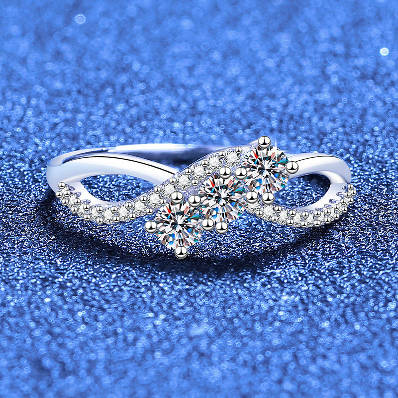 [Riva Jewelry]INTERTWINING LOVE MOISSANITE RING