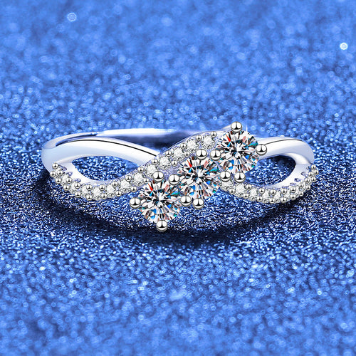 [Riva Jewelry]INTERTWINING LOVE MOISSANITE RING