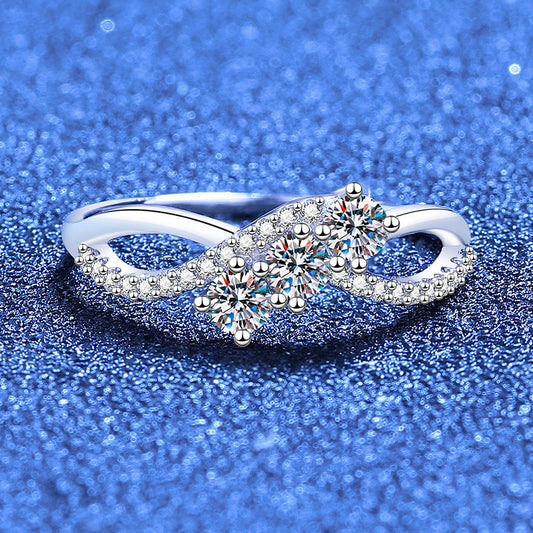 [Riva Jewelry]INTERTWINING LOVE MOISSANITE RING