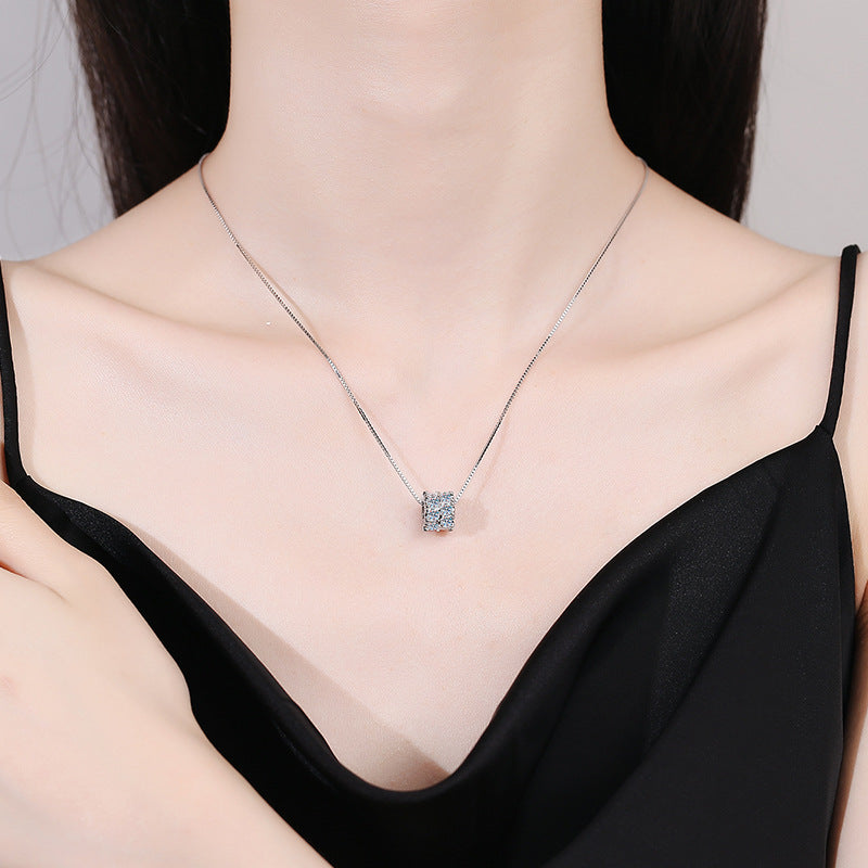 [Riva Jewelry]ELEGANT SLIM-WAIST MOISSANITE NECKLACE