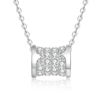 [Riva Jewelry]FULL-PAVE "HOURGLASS" MOISSANITE NECKLACE