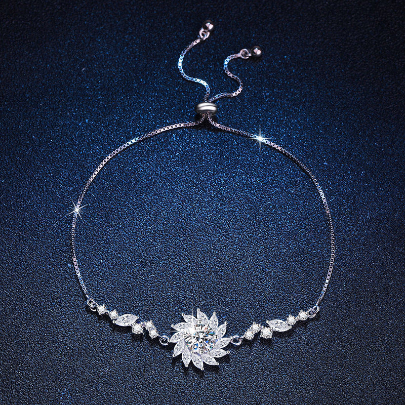 [Riva Jewelry]RADIANT SUNFLOWER MOISSANITE BRACELET
