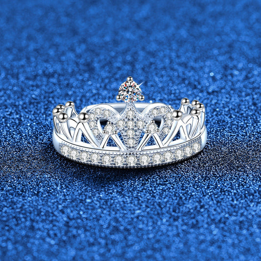 [Riva Jewelry]DREAMY CROWN MOISSANITE RING - 1.2CT ELEGANT PRINCESS STYLE