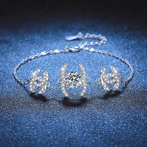 [Riva Jewelry]CLASSIC INTERLOCKING MOISSANITE BRACELET