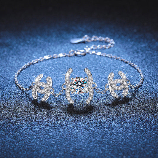 [Riva Jewelry]CLASSIC INTERLOCKING MOISSANITE BRACELET