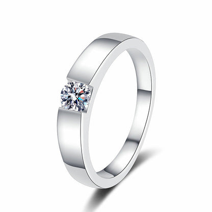 [Riva Jewelry]SLEEK MINIMALIST COUPLE'S MOISSANITE RING